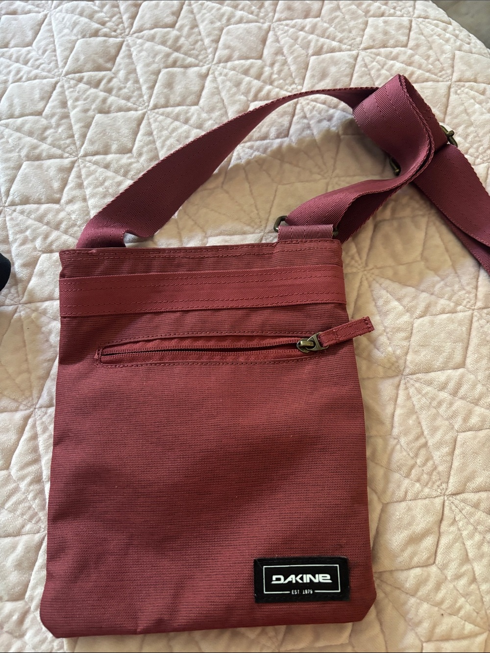 Dakine Maroon Slim Crossbody Sling Bag